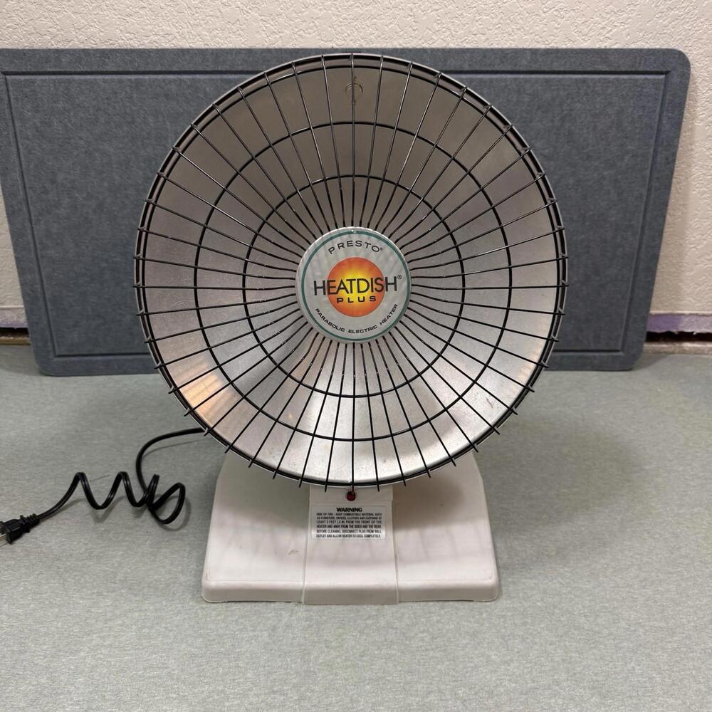 Presto HeatDish Plus Parabolic‎ Electric Heater Instant Heat 1000W 120V Used
